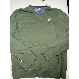 Fourlaps Peloton Men’s L Sage Green Kangaroo Pocket Crew Neck Sweatshirt